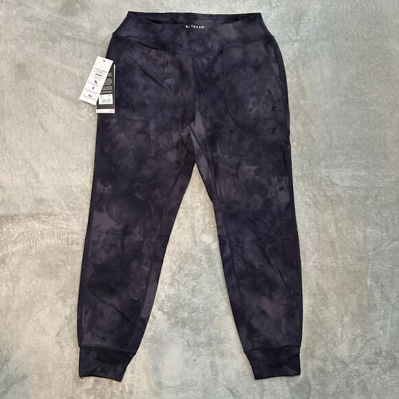 Glyder Pants - NEW Glyder Pure Jogger Legging Women Sz XL Black Tie Dye Pockets Gym Athleisure